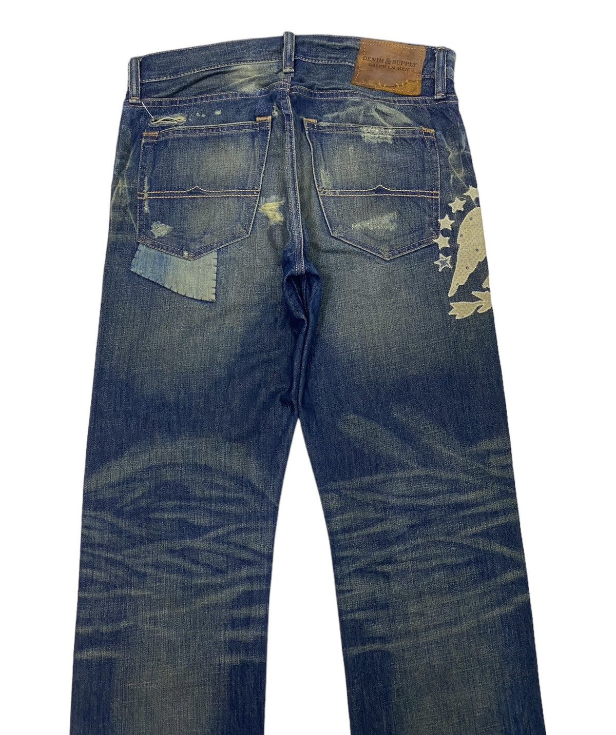 Kapital 🔥DENIM & SUPPY RALPH LAUREN PATCHWORK DISTRESS DENIM JEANS Size US 34 / EU 50 - 4 Thumbnail