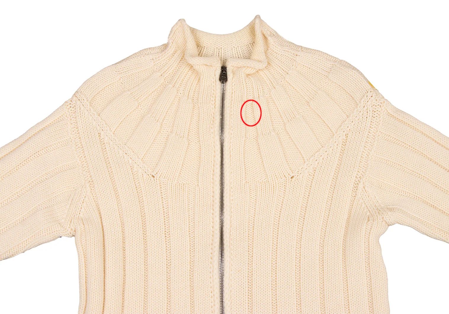 Armani Collezioni Wool Knit Zip Jacket in Beige Size 48 Size US XXS / EU 40 - 2 Thumbnail