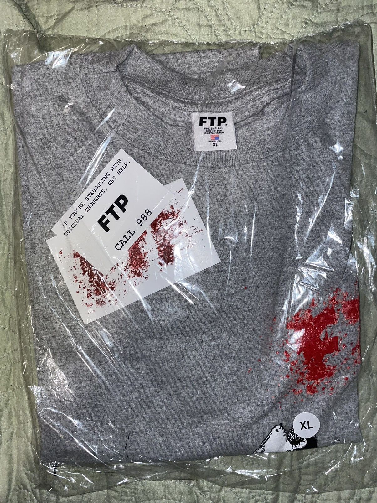 Fuck The Population FTP KYS T-Shirt (Heather Gray) XL | Grailed