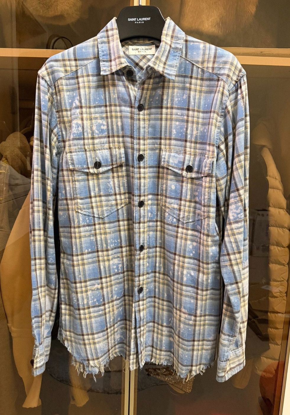Saint Laurent Paris Saint Laurent Paris by Hedi 16SS Runway Distressed Shirt-25 Size US S / EU 44-46 / 1 - 1 Thumbnail