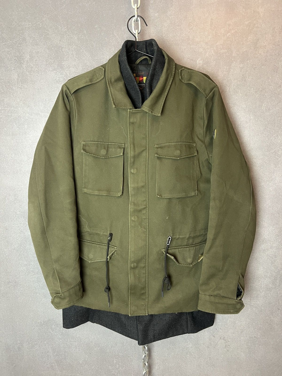 Scotch & Soda Scotch & Soda Double Layered Mens Olive/Gray Military Size L Size US L / EU 52-54 / 3 - 1 Thumbnail
