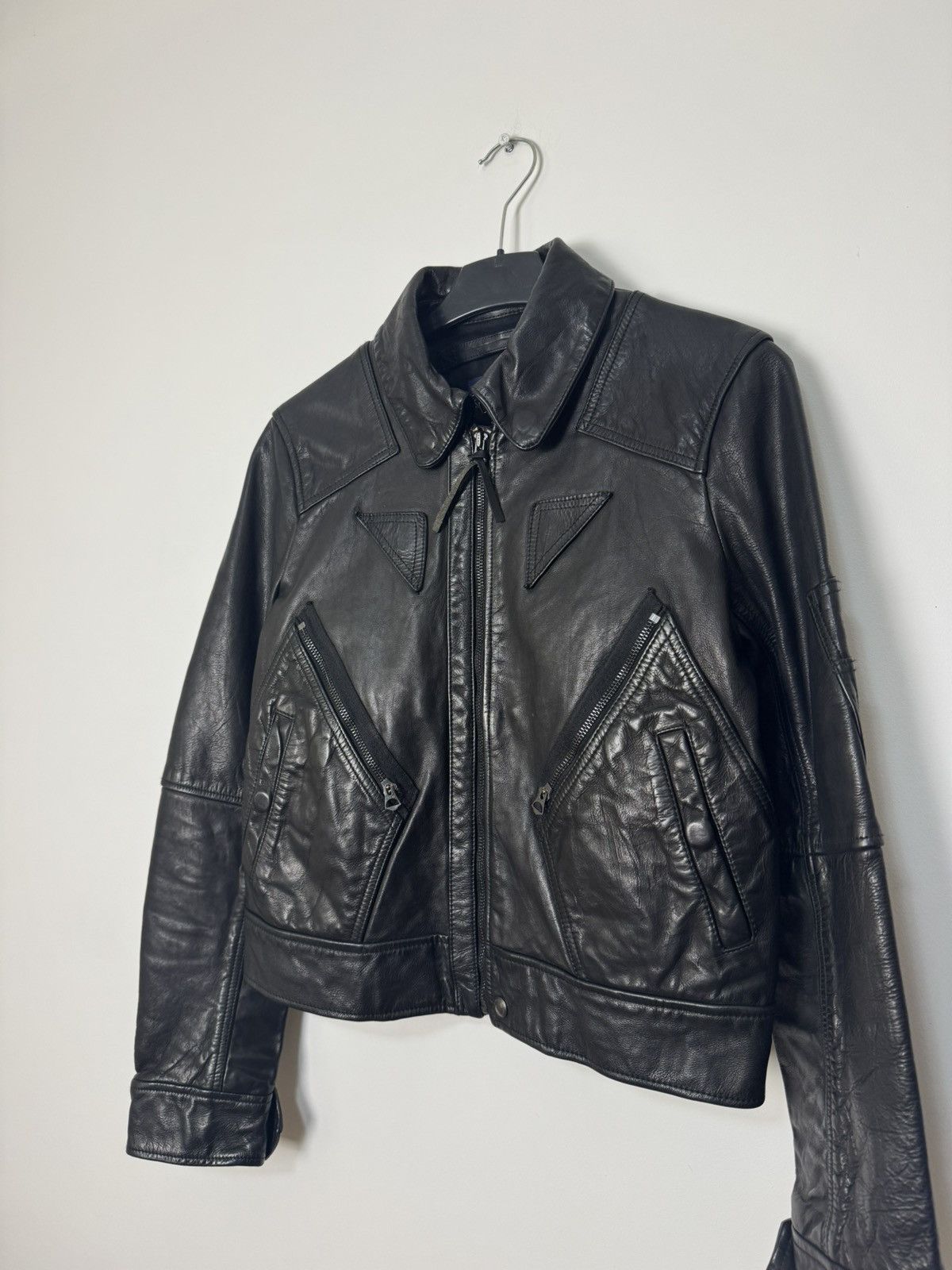Polo Ralph Lauren × Ralph Lauren Polo Ralph Lauren Leather bomber jacket Moto Racing Biker Size M / US 6-8 / IT 42-44 - 2 Thumbnail