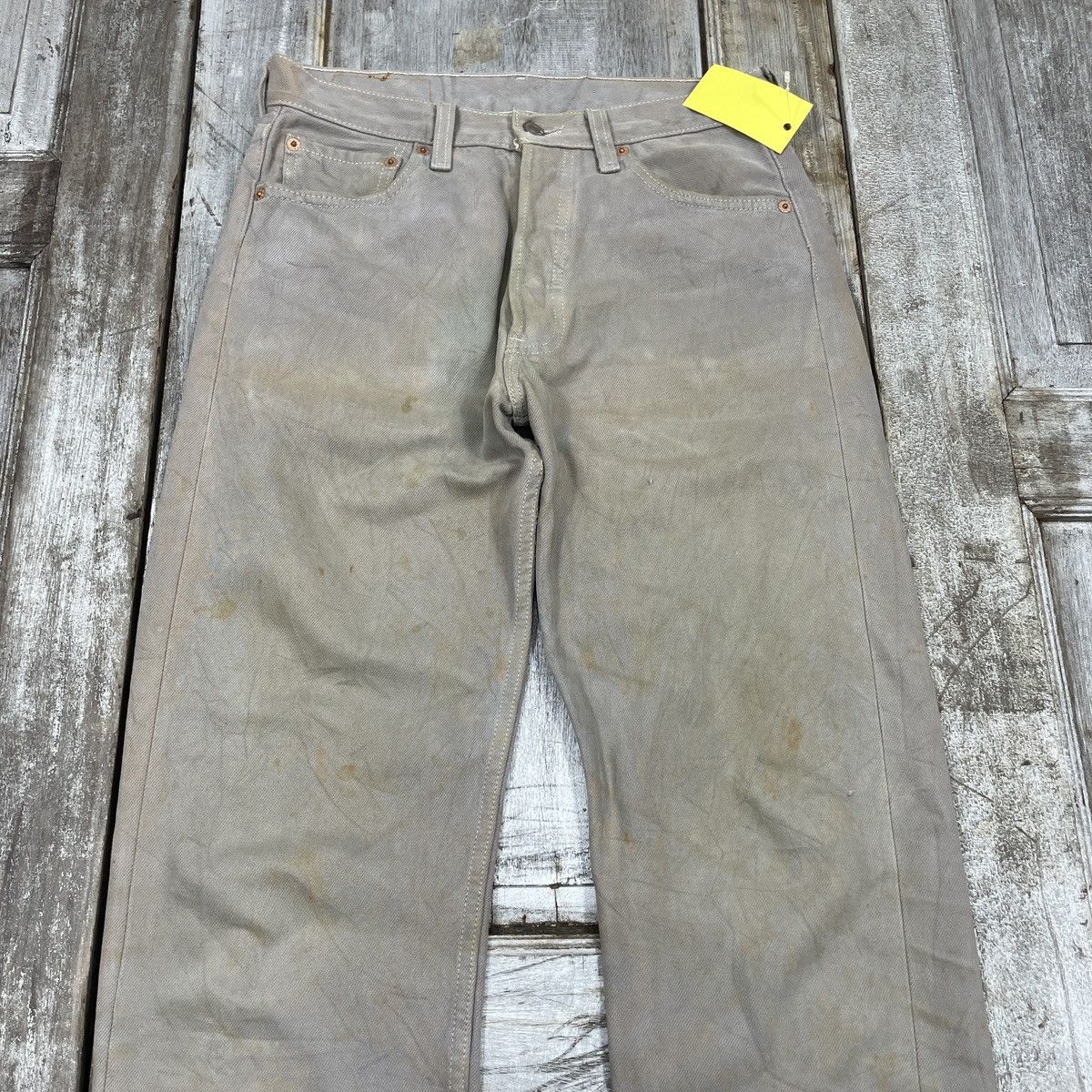 Levi's × Vintage Vintage Levis 501 Grey Faded Jeans wc 378 Size US 29 - 4 Thumbnail