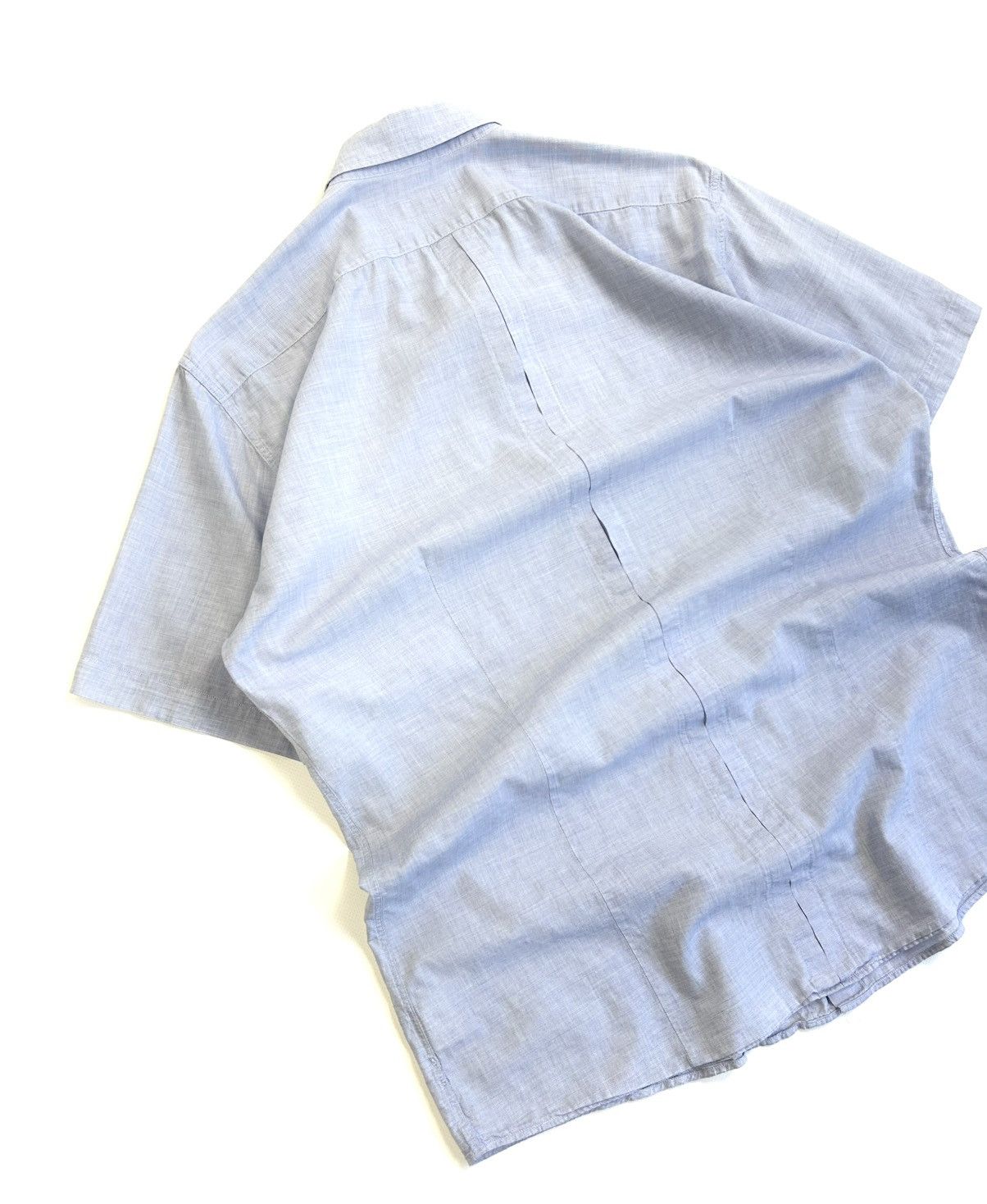 Dries Van Noten Dries Van Noten Vintage Blue Short Sleeve Button-Up Shirt Size US M / EU 48-50 / 2 - 8 Thumbnail