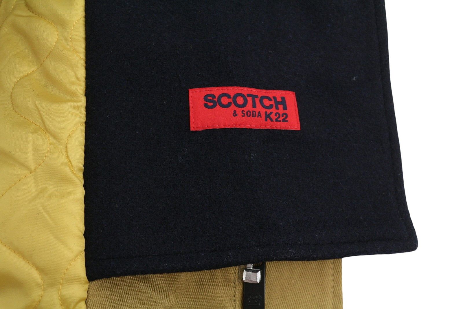 Scotch & Soda ATELIER M Brown Double Collar Drawstring Peacoat 88472 Size US M / EU 48-50 / 2 - 8 Thumbnail