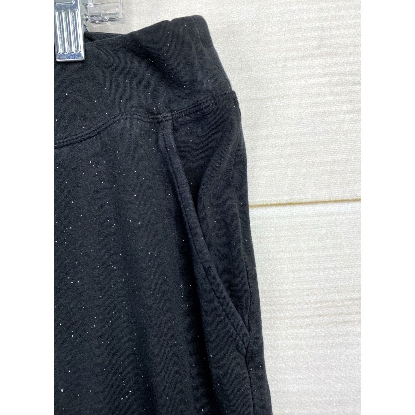 Vintage Soma Pajama Pants Womens XL Black Speckled Drawstring Wide Leg Lounge Sleep Size 40" / US 18 - 3 Thumbnail