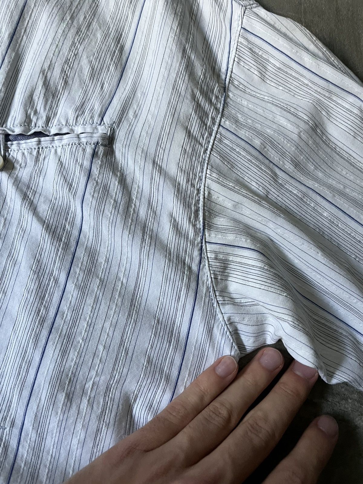 Final Home Final Home Issey Miyake button up outdoor shirt blue white Size US M / EU 48-50 / 2 - 11 Thumbnail