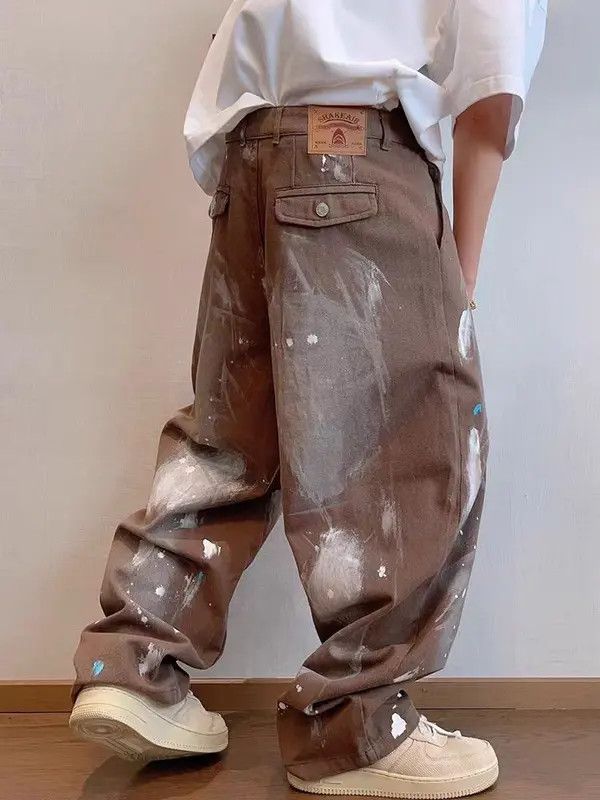 Japanese Brand Vintage Street Graffiti Hand Brushed Workwear Casual Pants Size US 30 / EU 46 - 4 Thumbnail