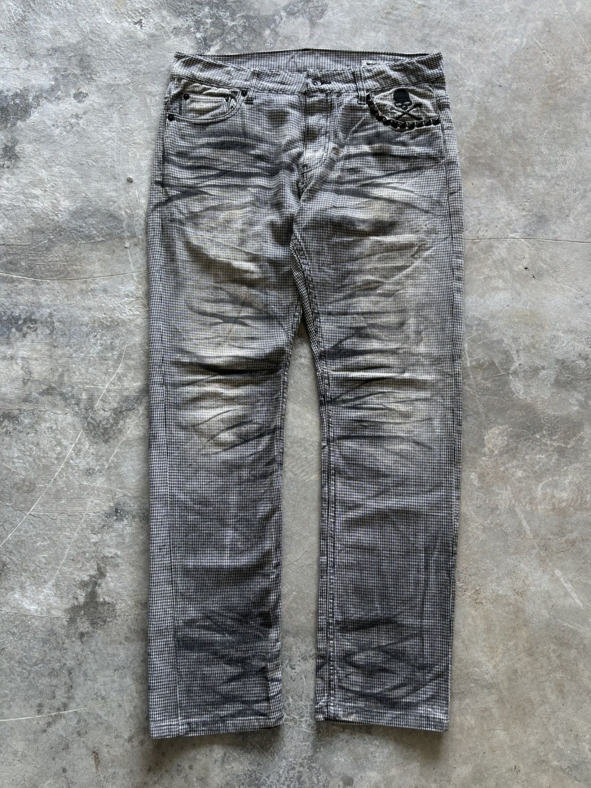 20471120 × Hysteric Glamour × semanticdesign SEMANTIC DESIGN WAXED WHISKERED PUNK STUDDED SKULL GOTHIC Size US 33 - 1 Thumbnail