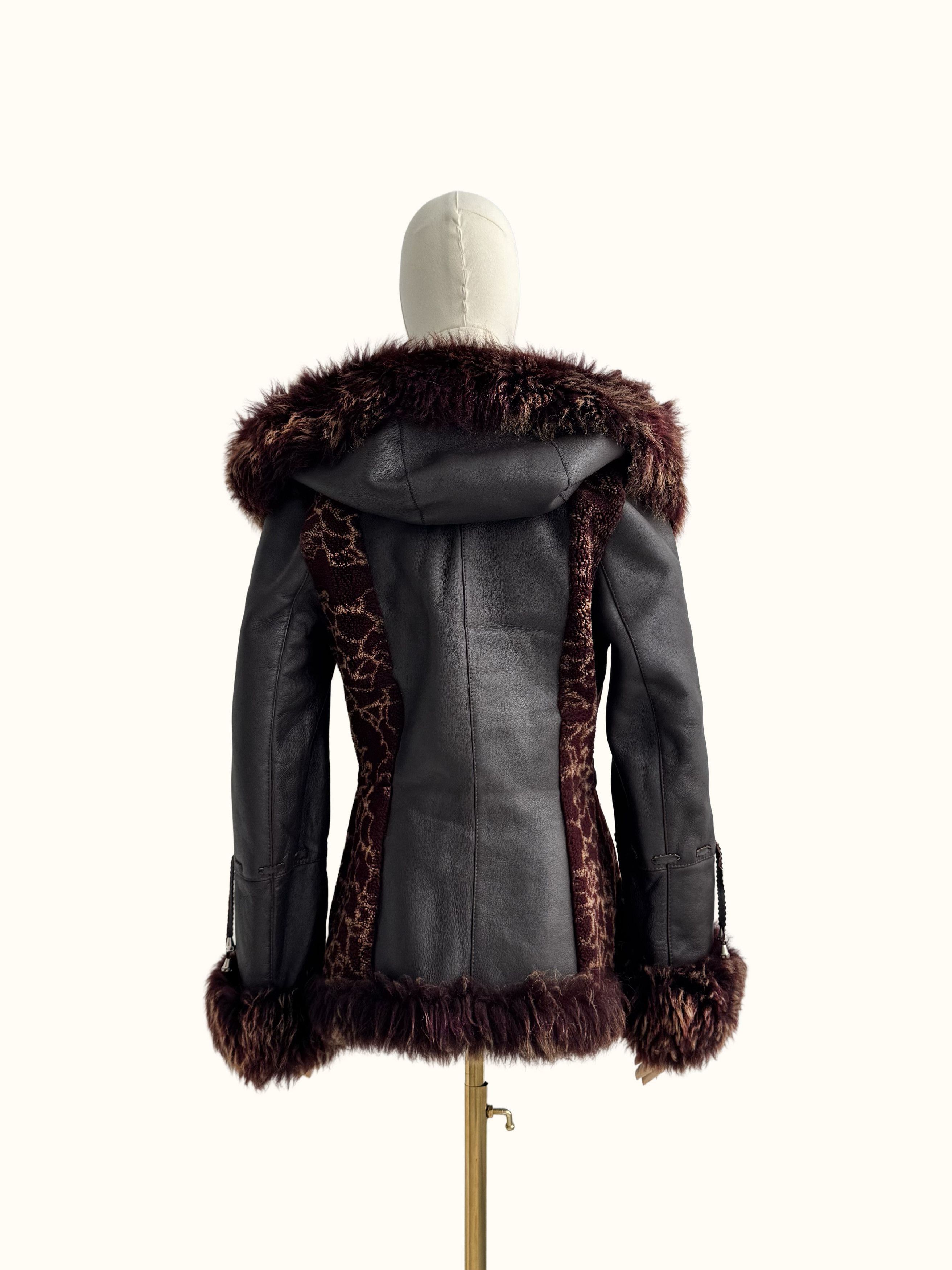 Vintage Vintage Real Sheepskin Hooded Jacket (B550)E2D15 Size M / US 6-8 / IT 42-44 - 5 Thumbnail