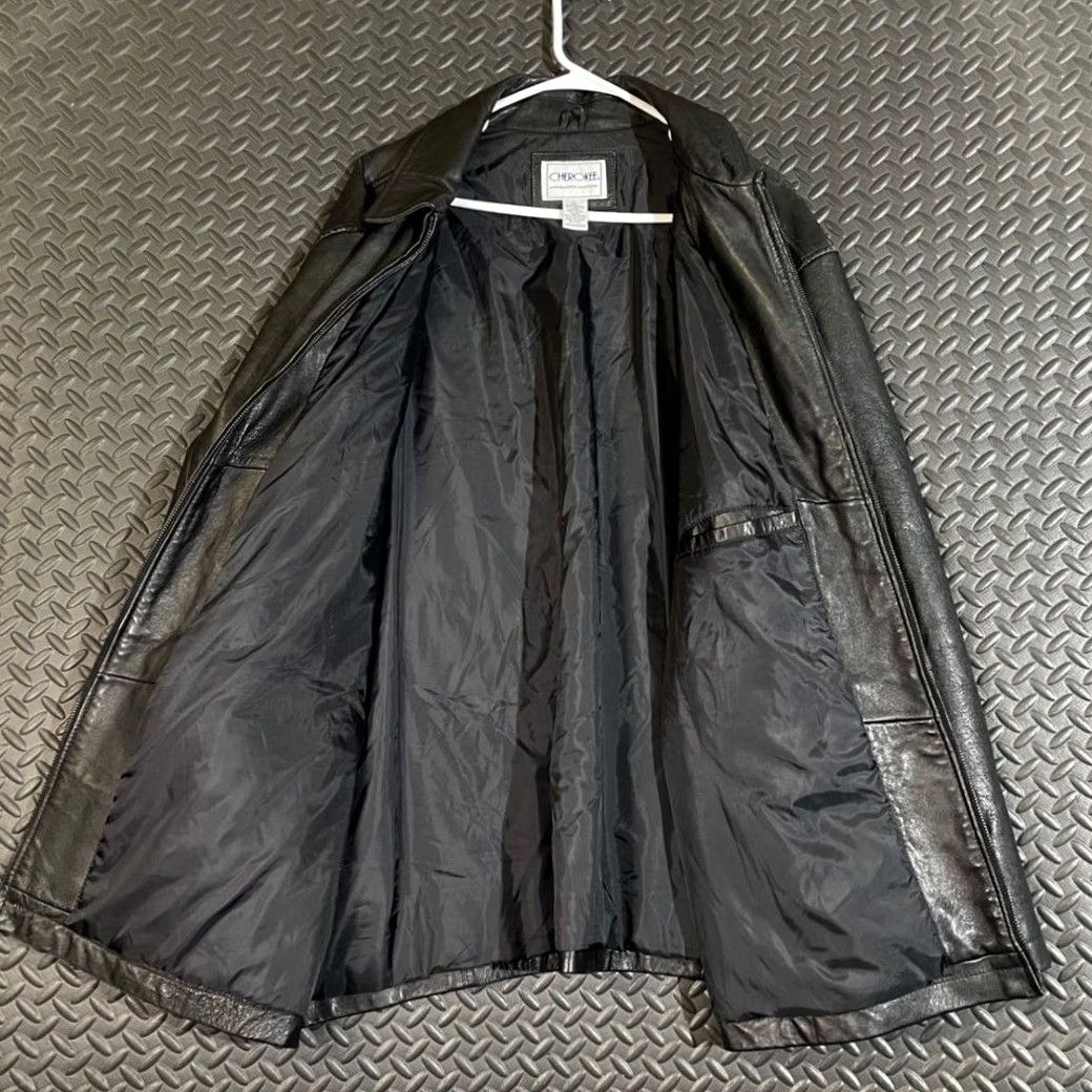 Cherokee Cherokee Leather Jacket Full Zip Mens XL Black Size US XL / EU 56 / 4 - 3 Thumbnail