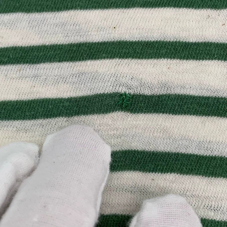 Loewe Loewe Logo embroidered half high collar green striped cott Size S / US 4 / IT 40 - 9 Thumbnail