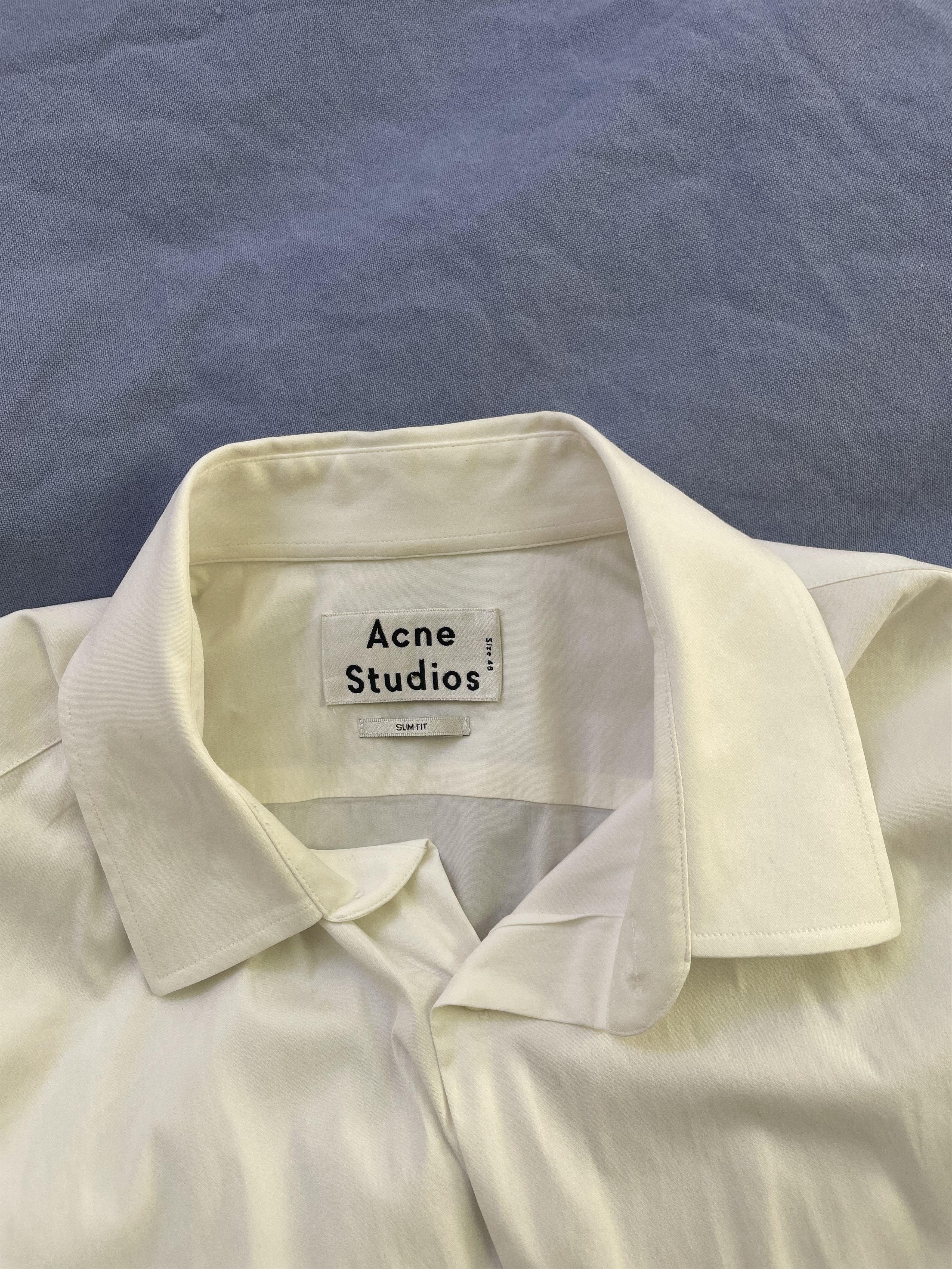Acne Studios White button up slim fit shirt Size US M / EU 48-50 / 2 - 2 Thumbnail