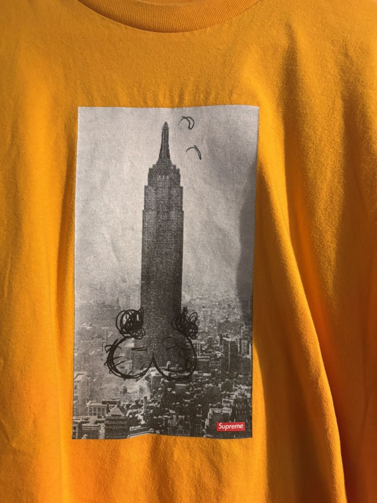 Supreme Supreme Mike Kelley The Empire State Building Tee (Yellow) Size US L / EU 52-54 / 3 - 2 Thumbnail
