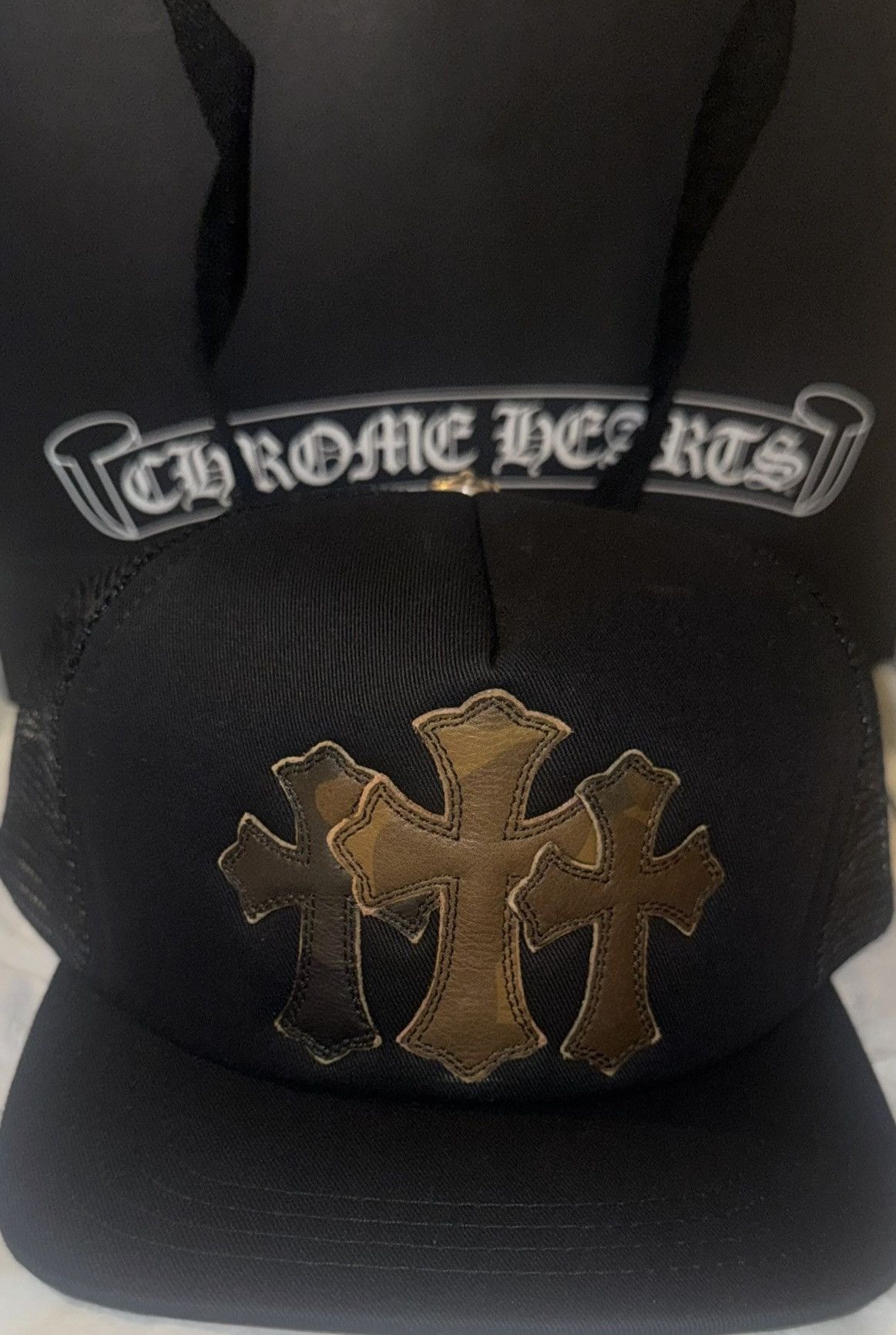 Chrome Hearts Chrome heart leather cross hat camo Size ONE SIZE - 1 Thumbnail
