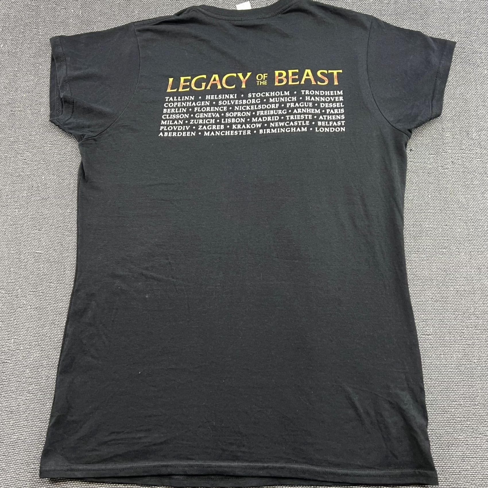 Gildan IRON MAIDEN Legacy of The Beast 2018 Tour Shirt WOMENS XL Tee Band Gildan Shirt Womens XL Black Cotton Short Sleeve Round Neck Moisture Wicking Size XL / US 12-14 / IT 48-50 - 3 Thumbnail