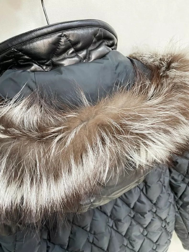 Versace Versace Genuine leather patchwork men's hooded down jacket Size US S / EU 44-46 / 1 - 7 Thumbnail