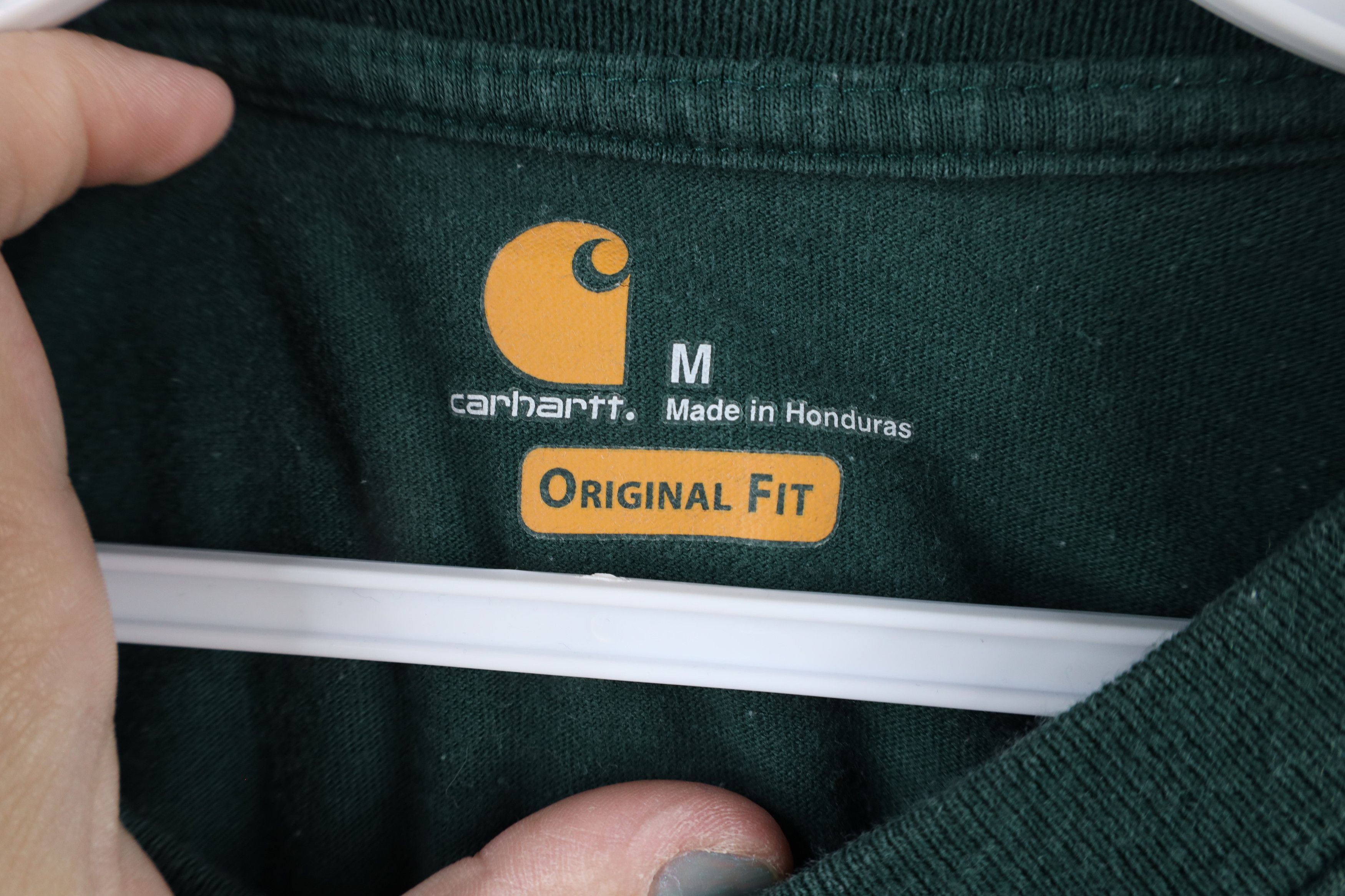 Carhartt × Vintage Vintage Carhartt Spell Out Long Sleeve Henley T-Shirt Green Size US M / EU 48-50 / 2 - 7 Thumbnail