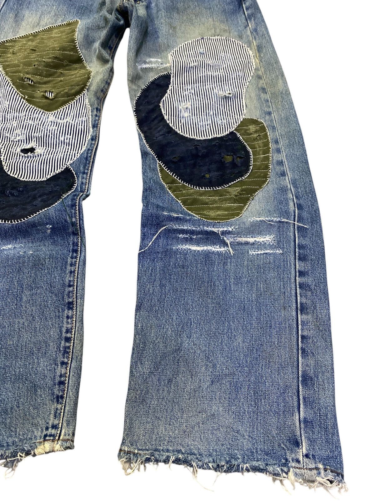 Edwin × Vintage Vintage Edwin 505x Patchwork Denim Selvedge Size US 32 / EU 48 - 6 Thumbnail