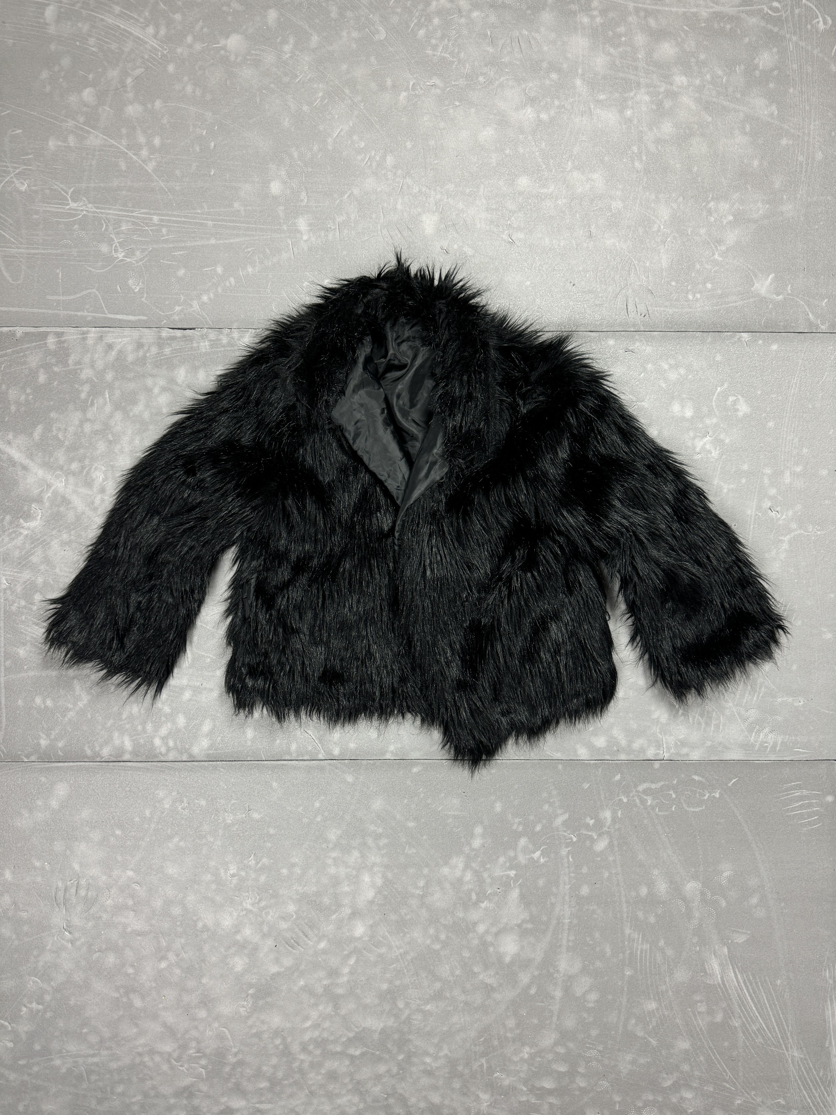 Vintage Vintage cropped wmns fur jacket black coquette y2k Size S / US 4 / IT 40 - 2 Thumbnail