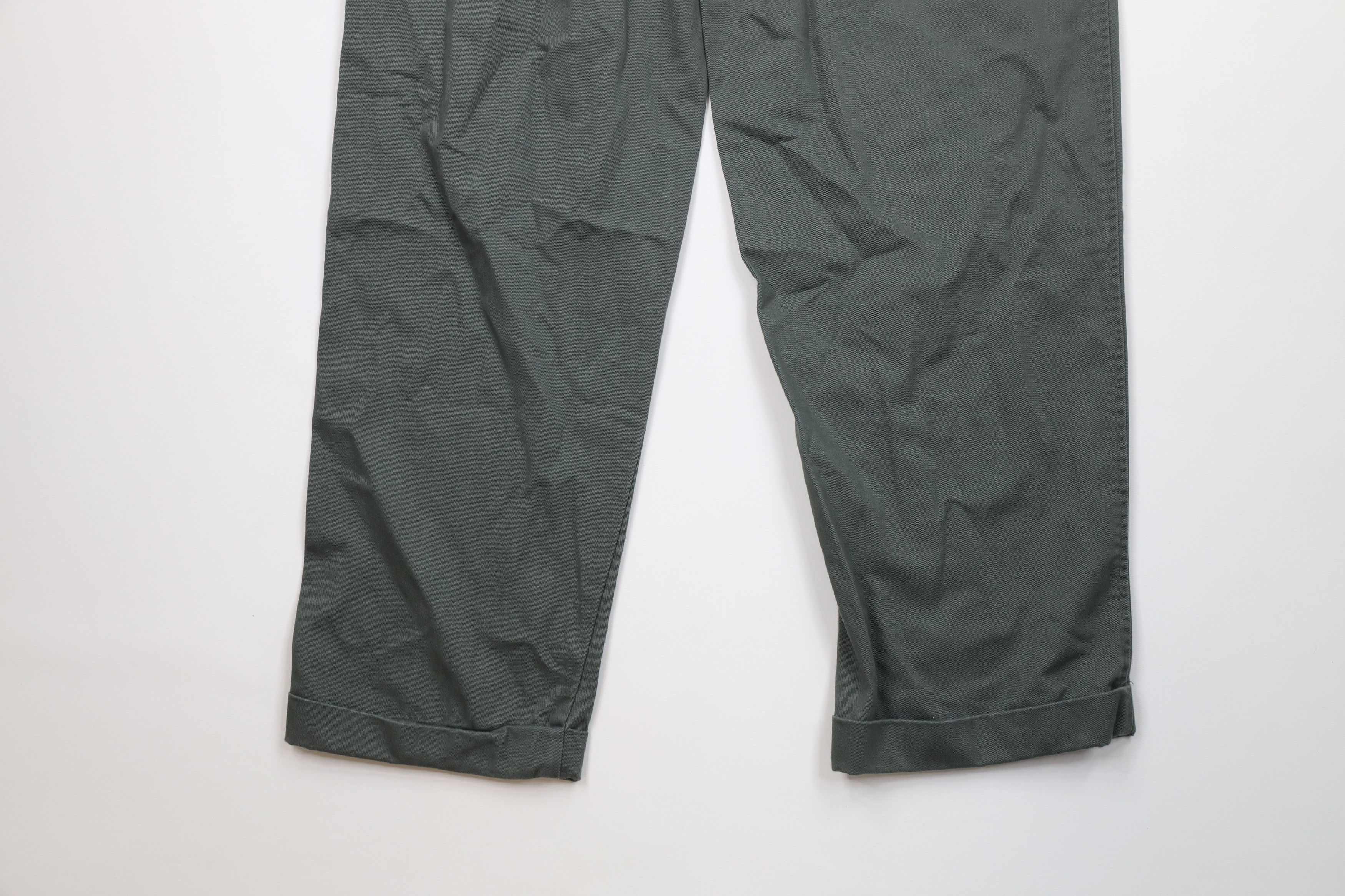 Gap Vintage 90s Gap Fit Wide Leg Chino Pants Green Cotton Size US 38 / EU 54 - 12 Thumbnail