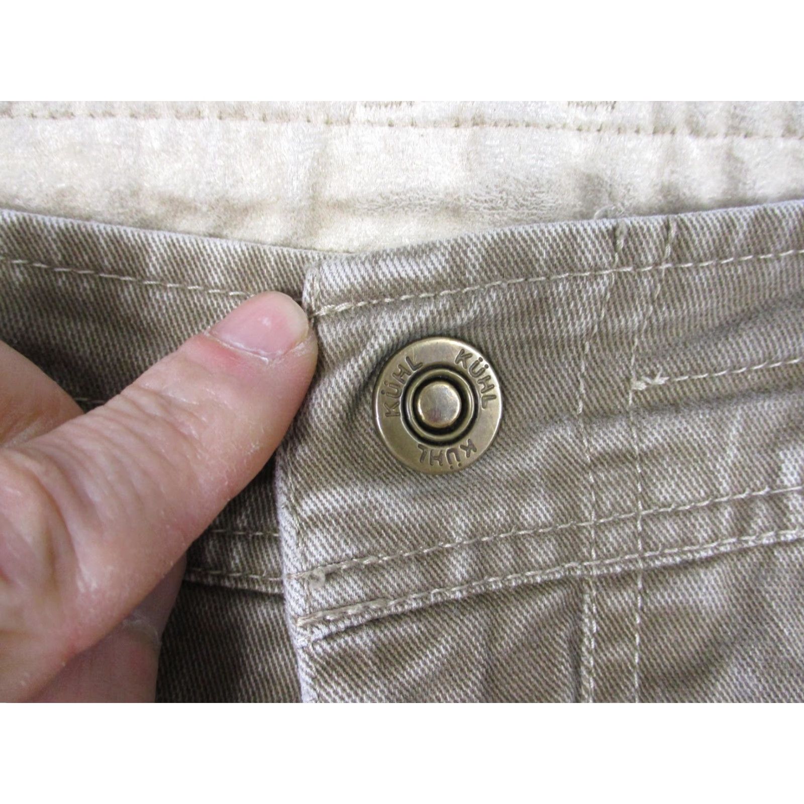 Vintage Kuhl Easy Rydr Pants Mens 33x32 Brown Canvas Outdoor Workwear Stretch Khakis Straight Front Regular Mens Size US 33 - 5 Thumbnail