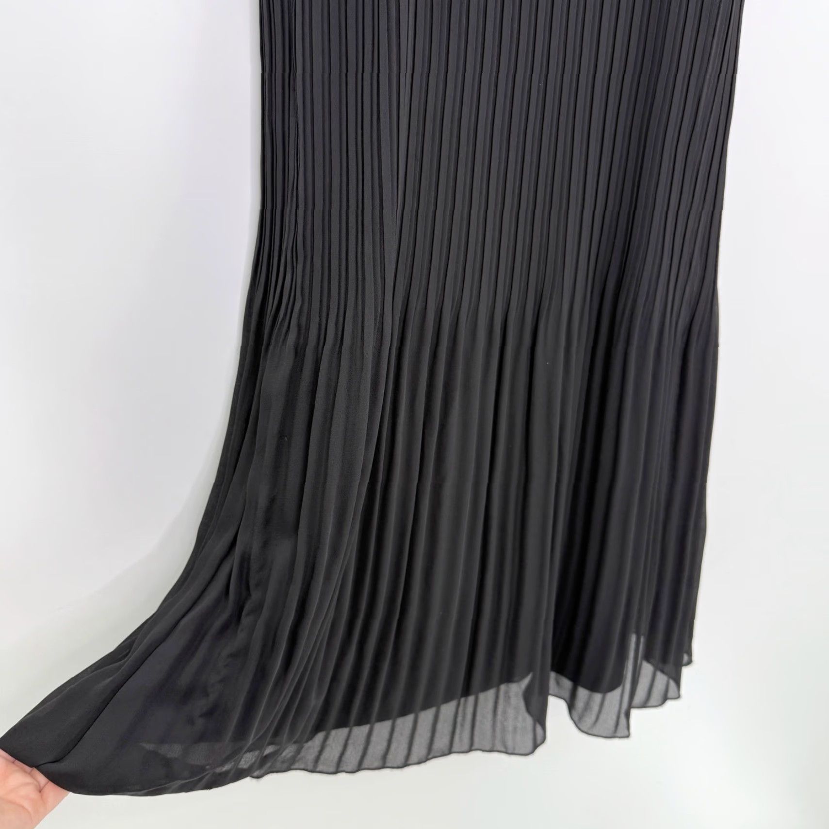 Vintage VINTAGE Robbie Bee Black Pleated Dress Lace Detail Cocktail Party Event Sz 6 Classic Size M / US 6-8 / IT 42-44 - 2 Thumbnail