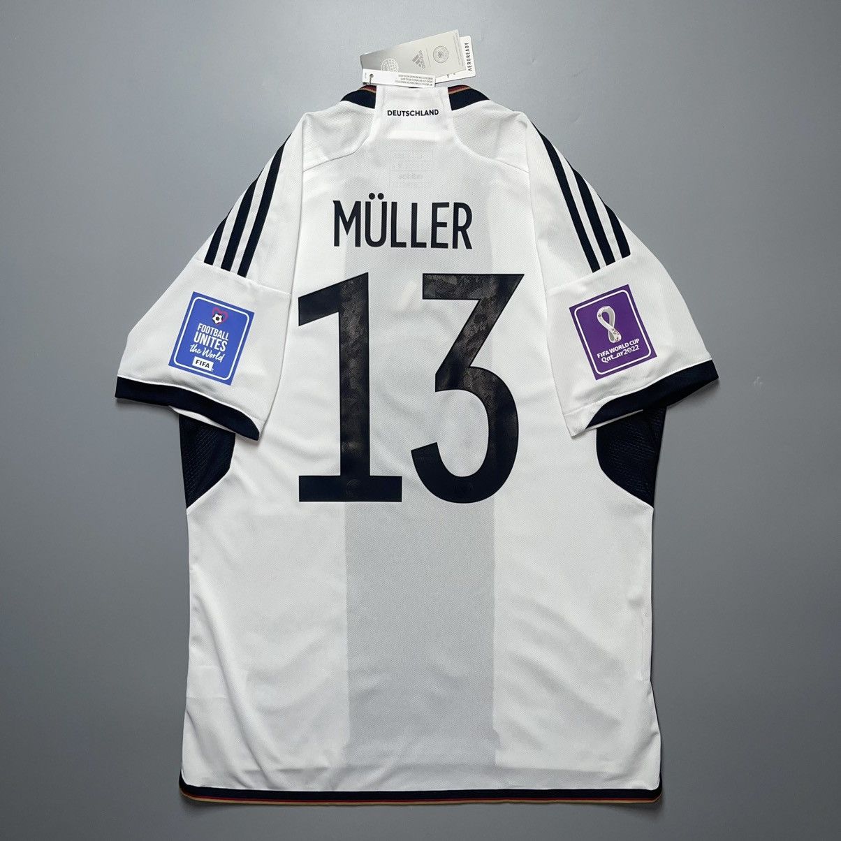 Adidas GERMANY ADIDAS 2022 WORLD CUP SOCCER HOME JERSEY #13 MULLER Size US L / EU 52-54 / 3 - 1 Thumbnail