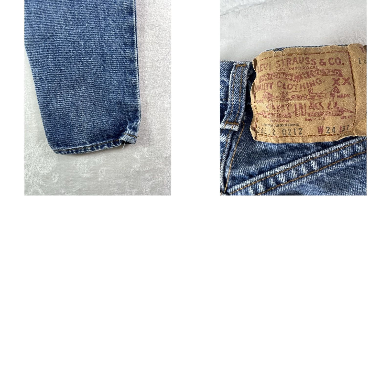 Levi's VINTAGE Levi's Jeans 502 24x31 Medium Wash Denim 5-Pocket Button Zipper Logo 90s Womens Jeans Size 42" / US 20 - 9 Thumbnail