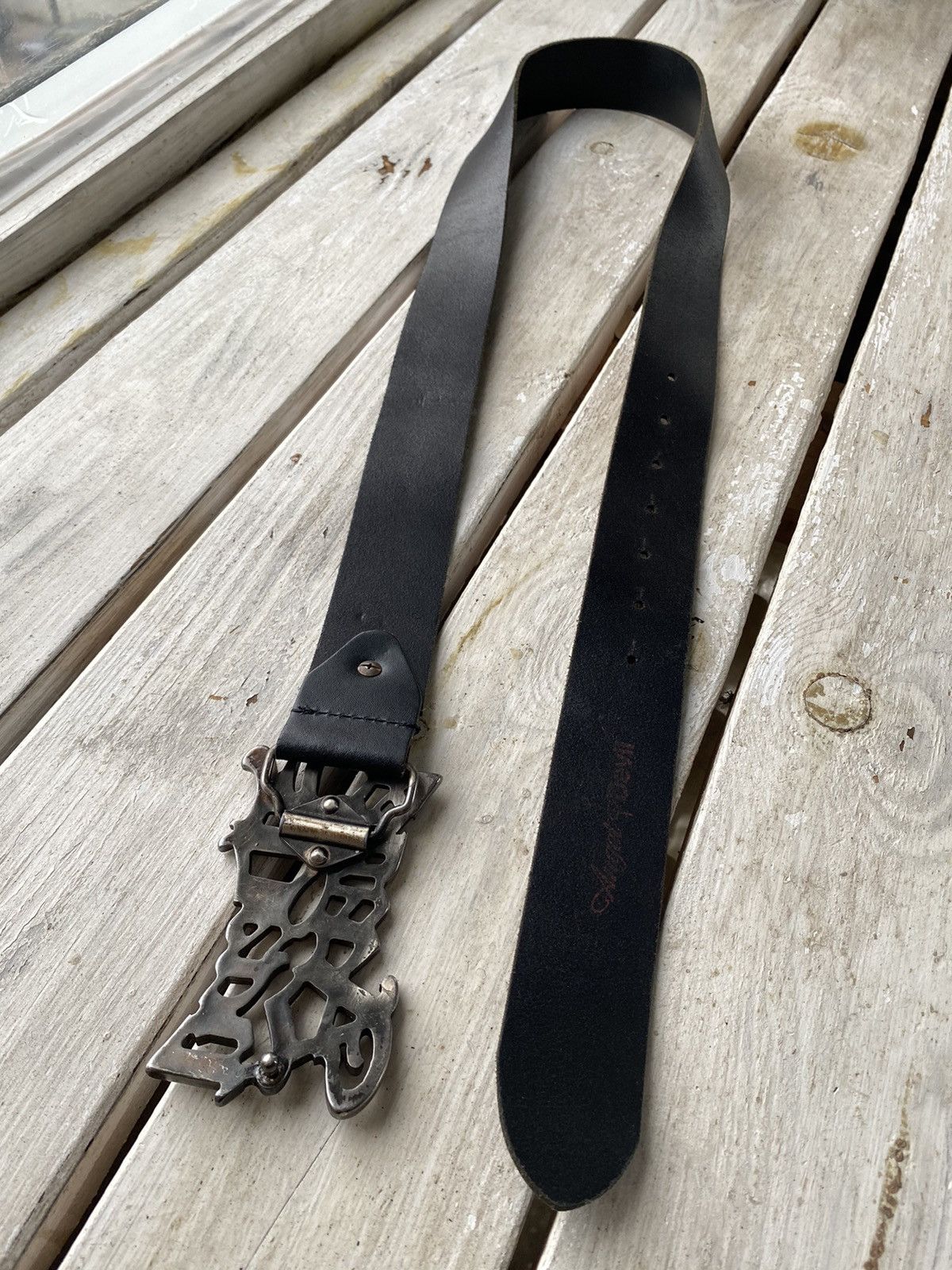 B.B. Simon × Hysteric Glamour × Japanese Brand Vintage Buckle Leather Belt Angels Devils Y2K Size ONE SIZE - 6 Thumbnail