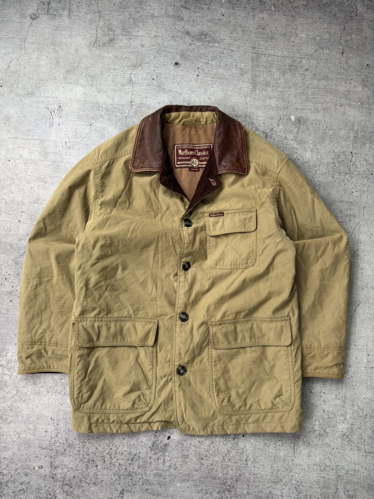 Marlboro Classics Marlboro Classics Vintage 90s Lined Trucker Work Jacket Size US M / EU 48-50 / 2 - 1 Thumbnail