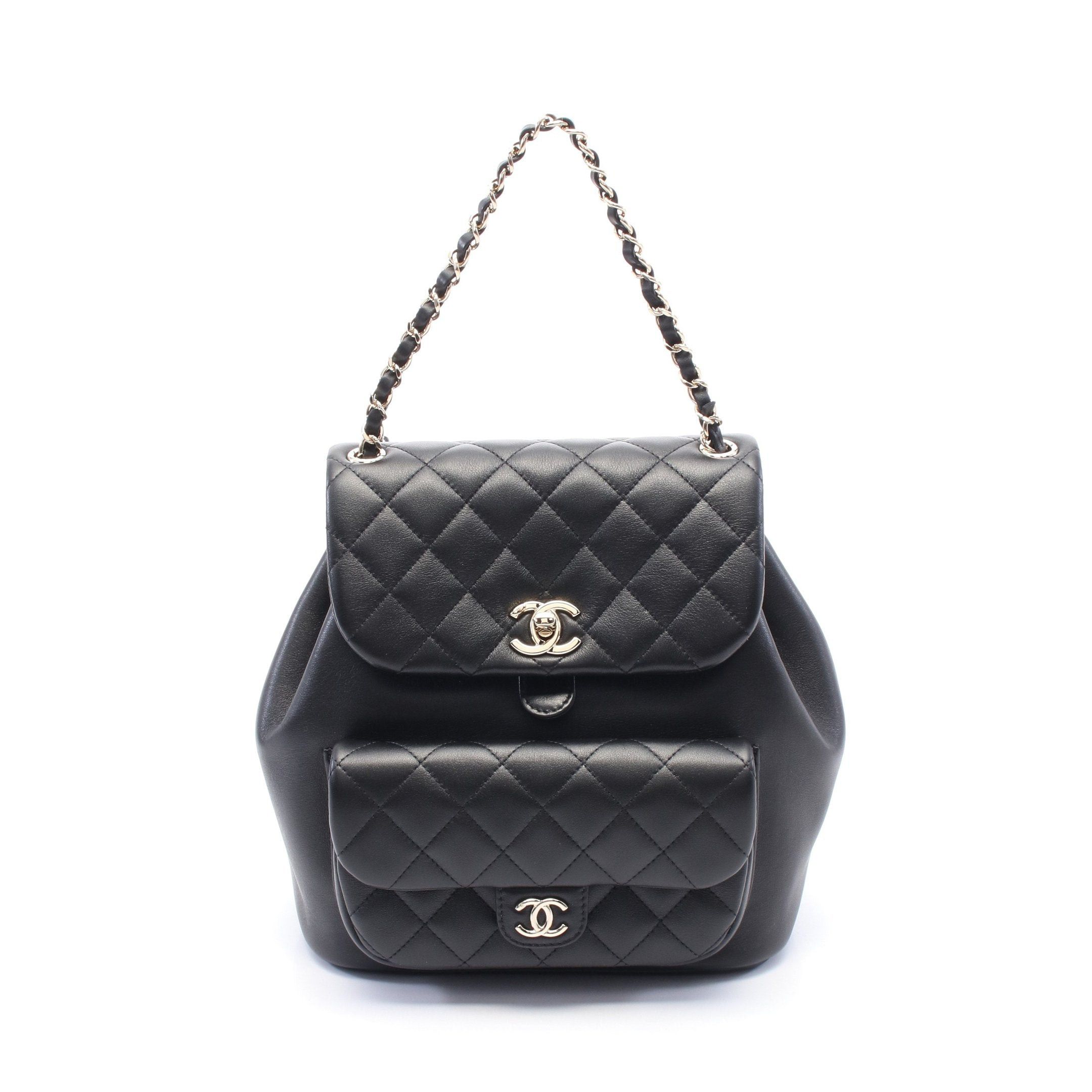 Chanel Chanel Matelasse Backpack Rucksack Lambskin Black Gold Hardware Size ONE SIZE - 1 Thumbnail