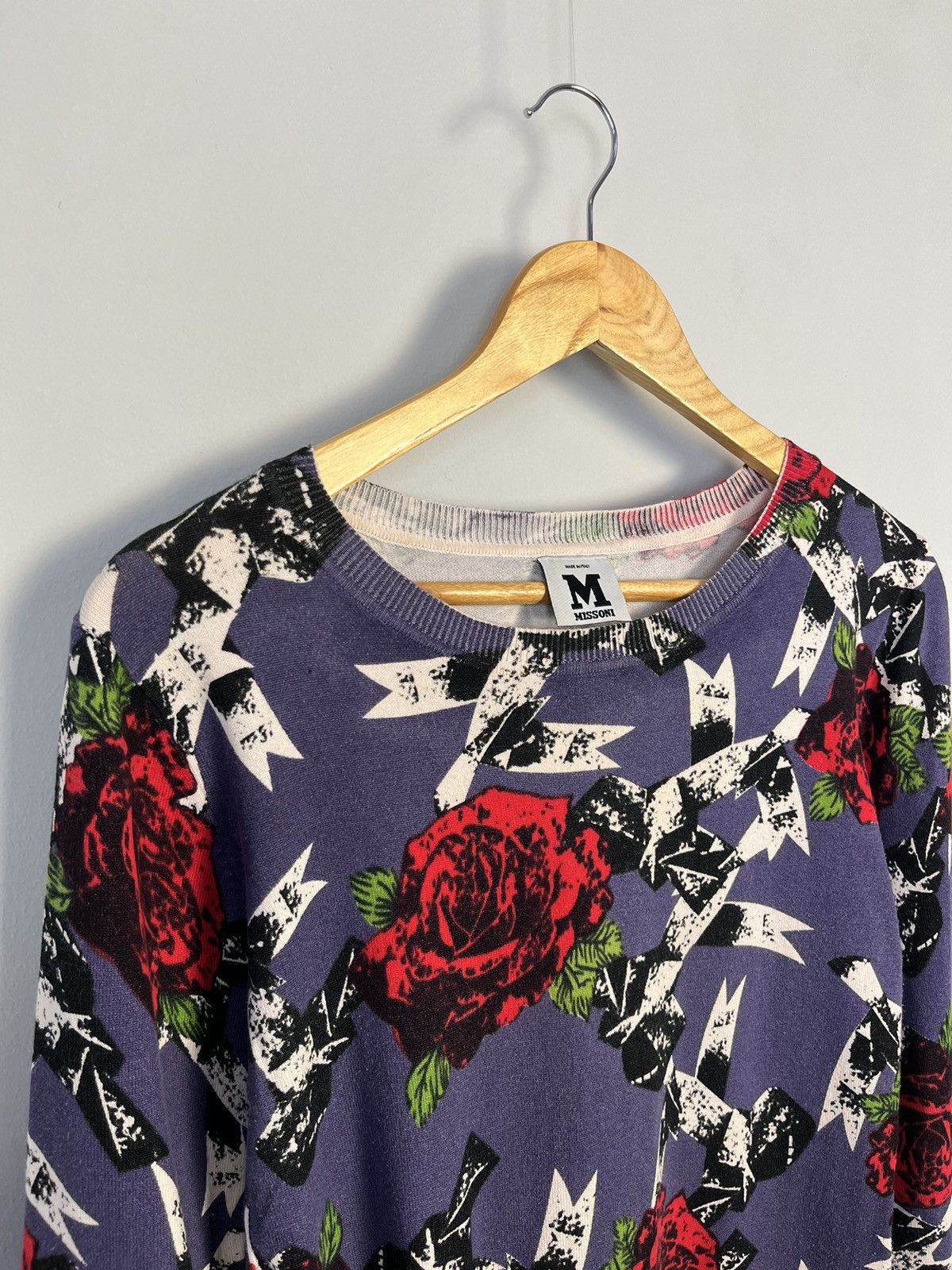 Missoni Missoni Luxury Rose Print Long Sleeve Midi Dress Size S / US 4 / IT 40 - 2 Thumbnail