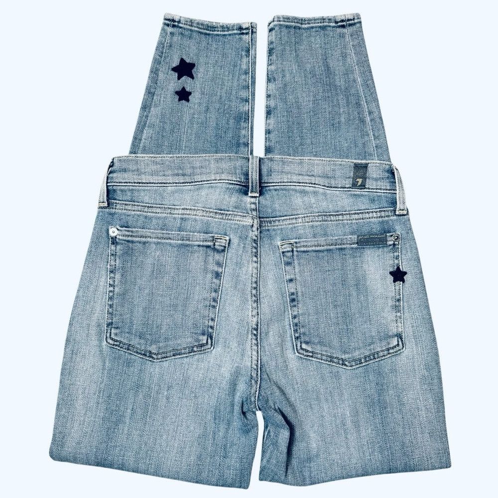 7 For All Mankind 7 For All Mankind Star Embroidered Ankle Skinny Jeans 27 Size 27" / US 4 / IT 40 - 5 Thumbnail