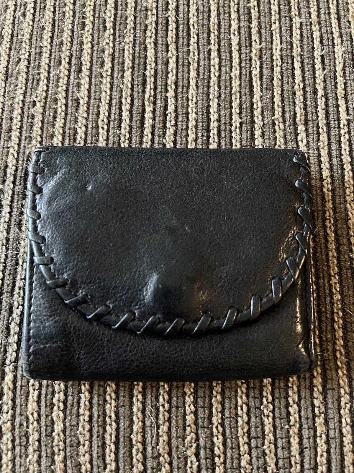 Designer black leather wallet womens Size ONE SIZE - 1 Thumbnail