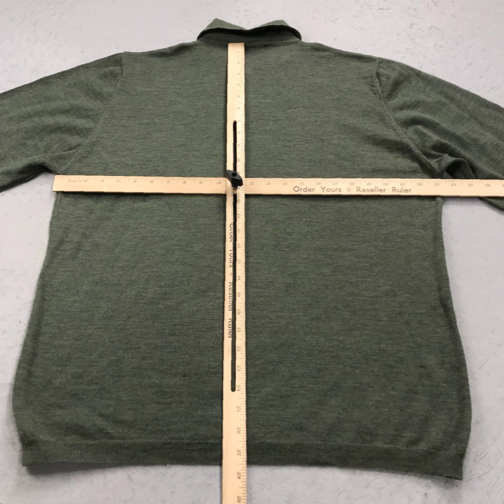 Neiman Marcus Neiman Marcus Sweatshirt Mens XL Green Wool Collared Knit Long Sleeve Preppy Size US XL / EU 56 / 4 - 7 Thumbnail