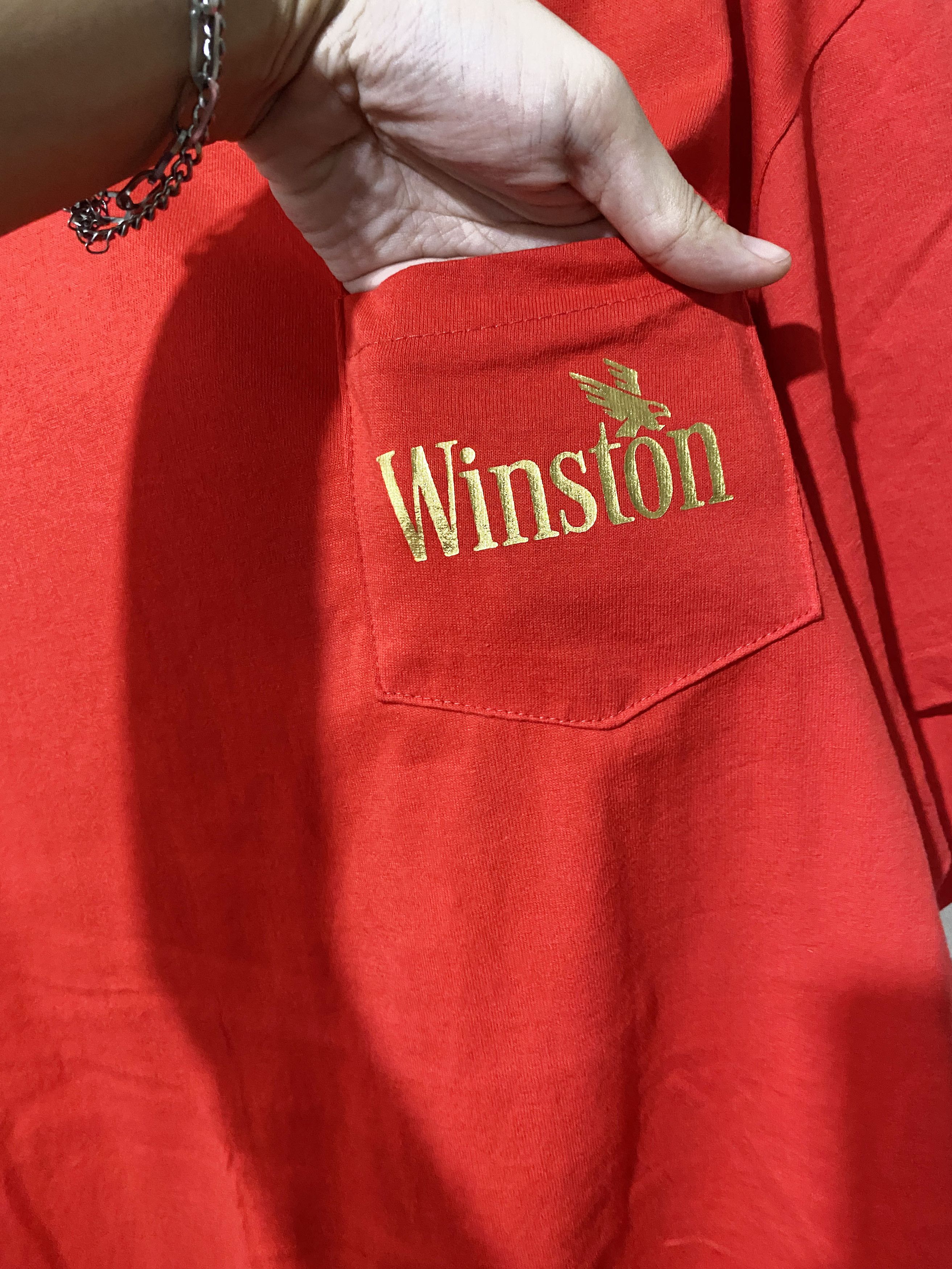Marlboro × Vintage Vintage 90s Winston Cigarettes Pocket Tee Size US XL / EU 56 / 4 - 4 Thumbnail