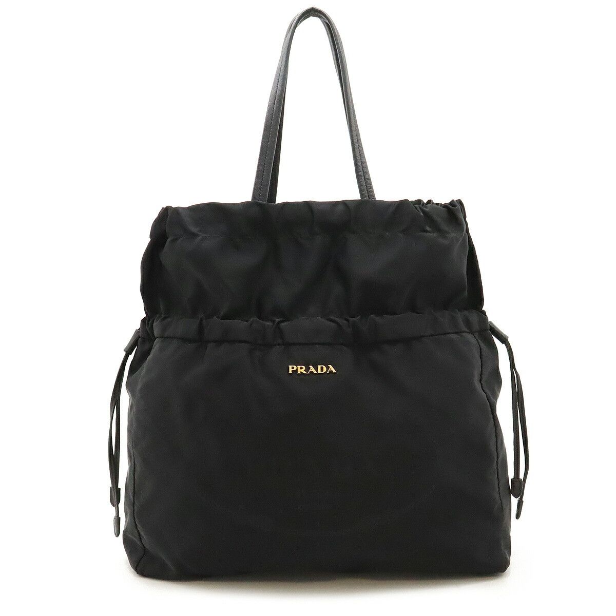 Hindi Typing Small Cotton Canvas Tote Prada White,Black D Shape 20