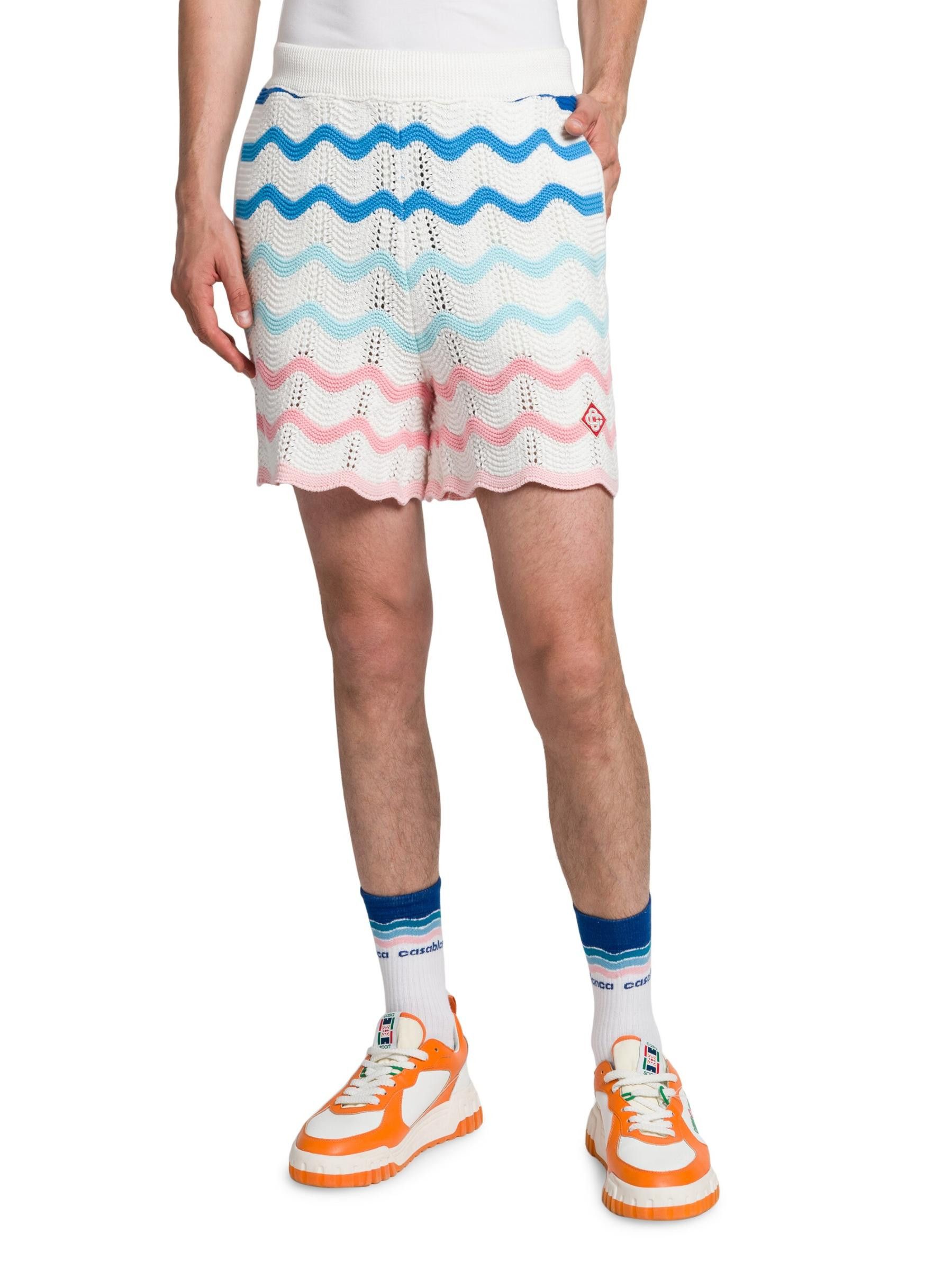 Casablanca os11x0725 Wave Crochet Shorts in Multicolor Size US 34 / EU 50 - 2 Thumbnail