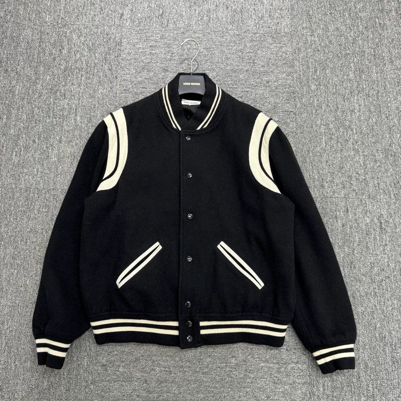 Saint Laurent Paris Saint Laurent Paris Black and white patchwork Teddy jacket Size US XL / EU 56 / 4 - 1 Thumbnail