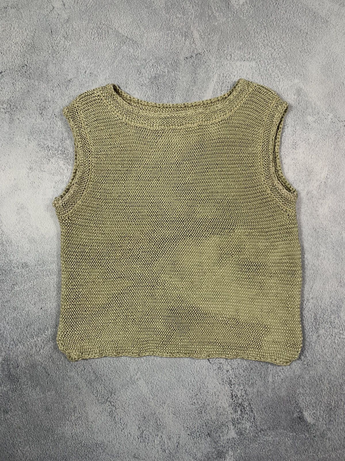 Vintage Y2K style knitted stretched vest streetwear Japanese