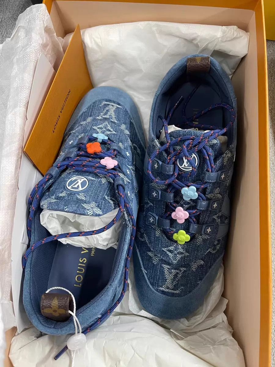 Louis Vuitton LV Sneakerina Denim-Leather Ballet Sneaker '25 37.5 new Size US 7 / IT 37 - 2 Thumbnail