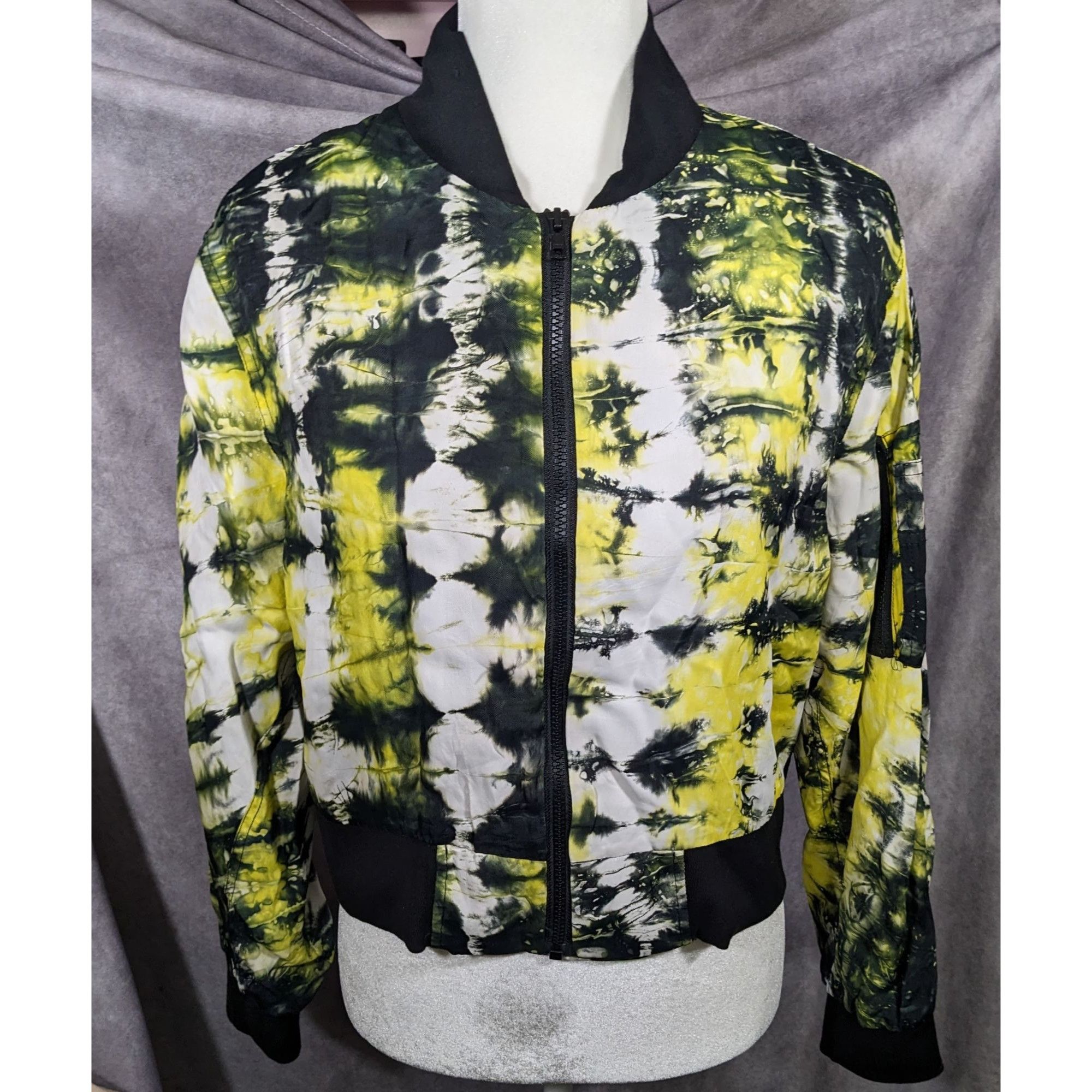 KTZ KTZ Tie Dye Black Yellow And White Lightweight Jacket Size S Size S / US 4 / IT 40 - 8 Thumbnail