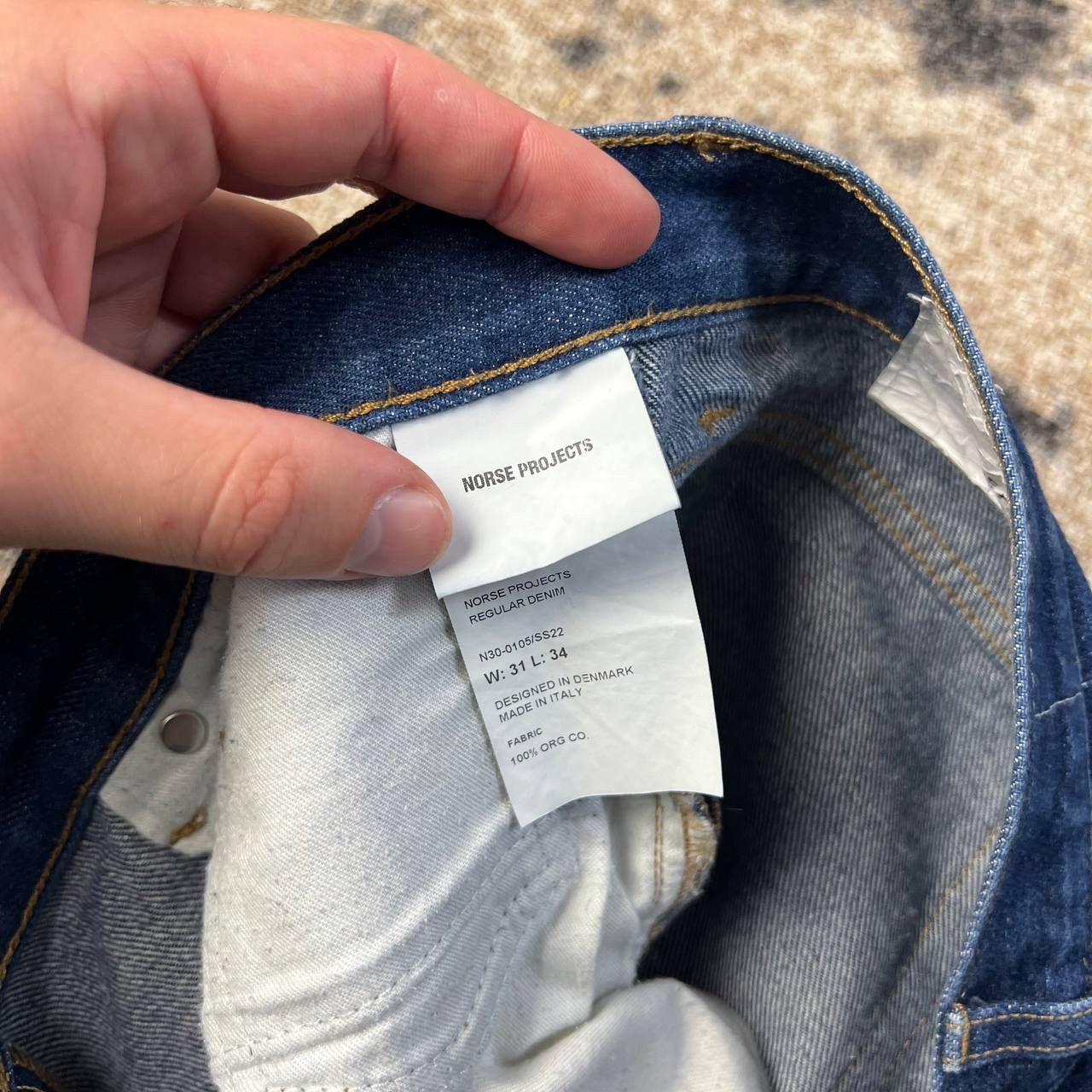Norse Projects Norse Project Regular Fit Blue Denim Jeans Streetwear Style Size US 31 - 7 Thumbnail