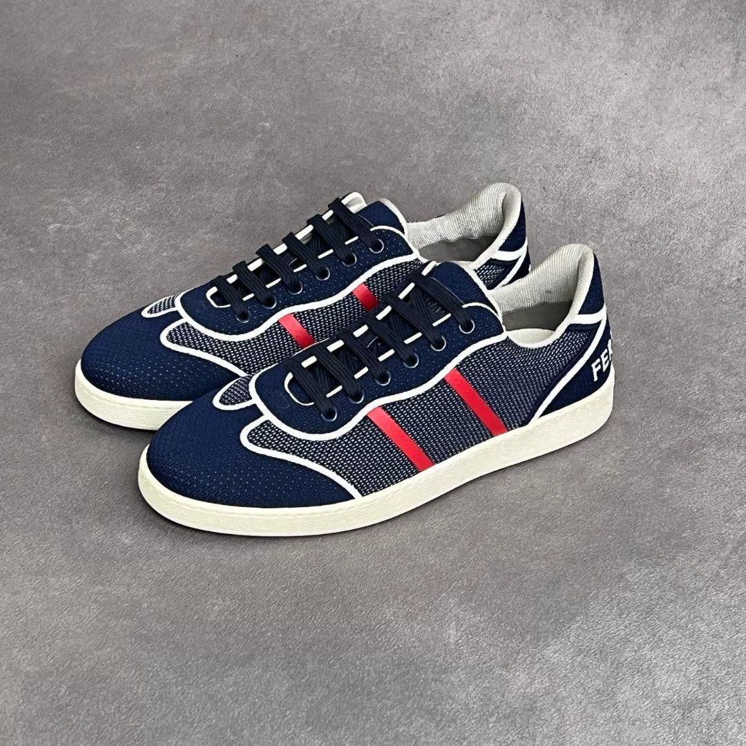 Salvatore Ferragamo Salvatore Ferragamo Blue Lowtop Sneakers 8.5 Men Size US 8.5 / EU 41-42 - 1 Thumbnail