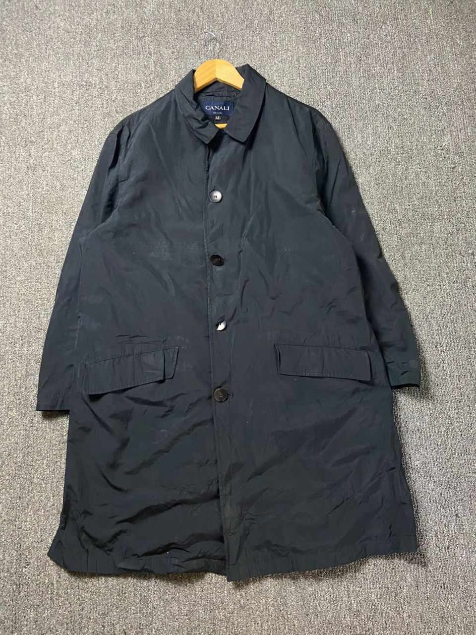 Canali Vintage CANALI Long Jacket with Front Pocket (205) Size US S / EU 44-46 / 1 - 1 Thumbnail