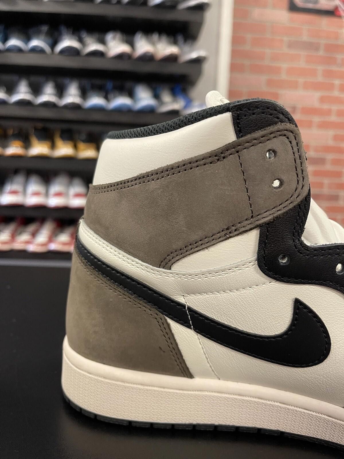 Jordan Brand Size 12 - Nike Air Jordan 1 Retro High Top Sail Black Mocha Size US 12 / EU 45 - 5 Thumbnail