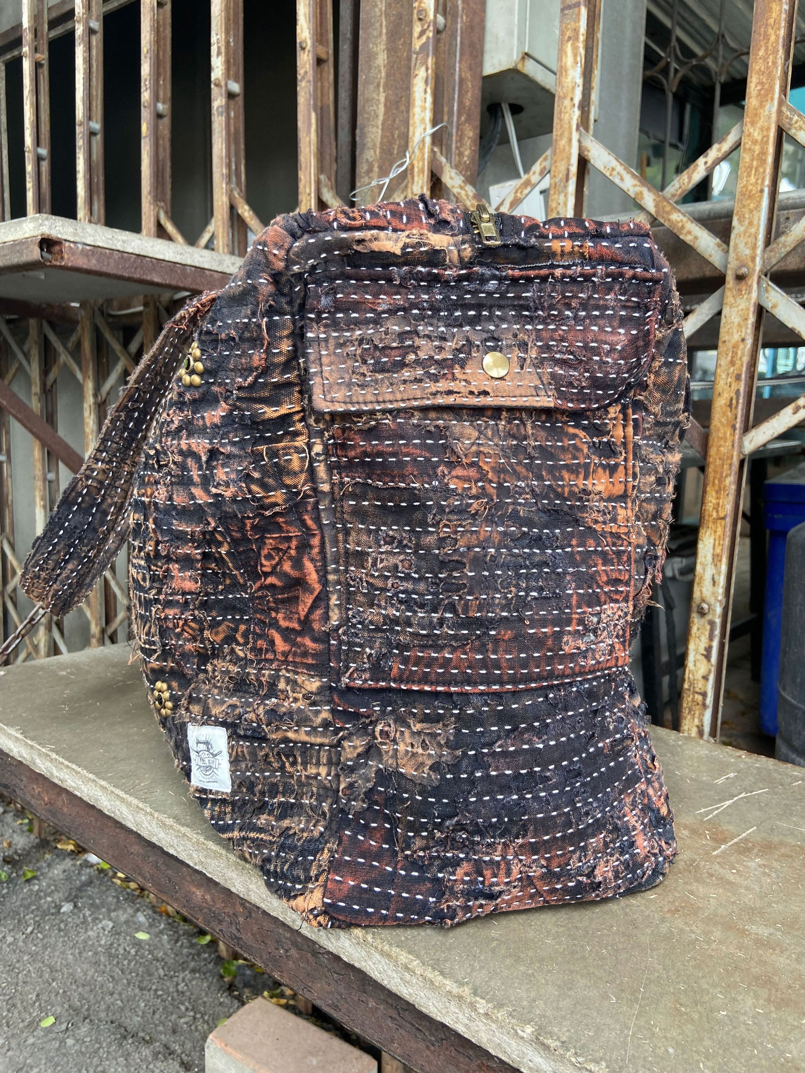 Japanese Brand 1/1 BORO Damaged Tote Bag Size ONE SIZE - 17 Thumbnail