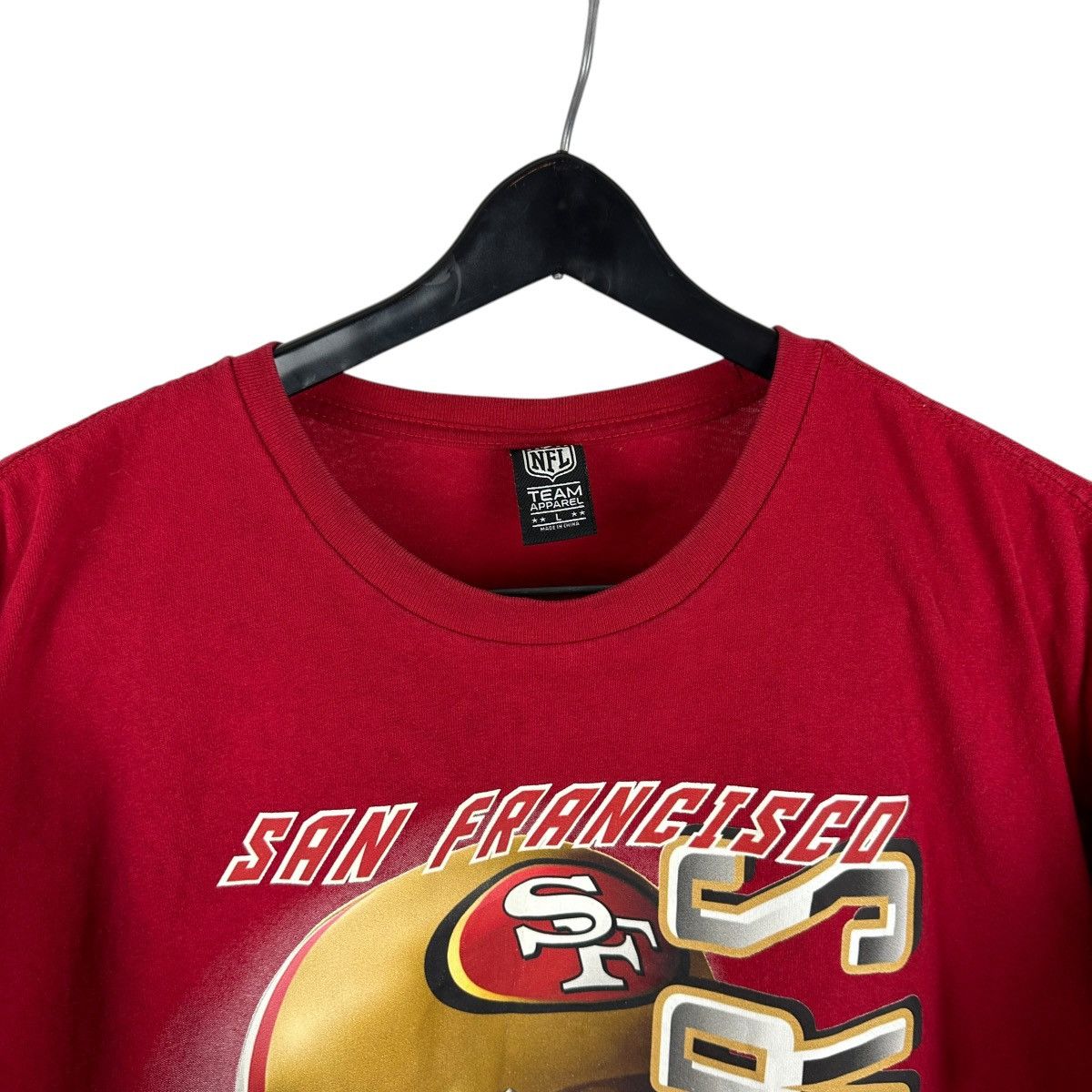 NFL × Vintage Mens Y2K San Francisco Vintage Style 49ers Helmet Shirt Size US L / EU 52-54 / 3 - 3 Thumbnail