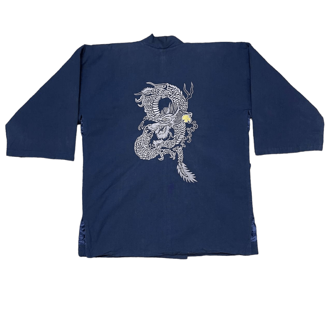 image of VTG Monk's Clothes Kimono Japan Dragon Indigo Edition Japan, Men's (Size Large)